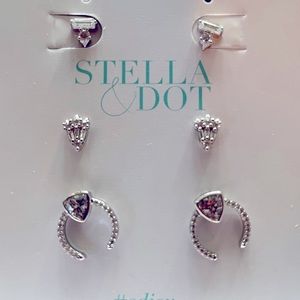 Stella and Dot earring trio set